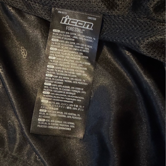 Men’s ICON 1000 Forestall Motorcycle D30 Impact Protection Jacket Biker Gear XL - Picture 9 of 9